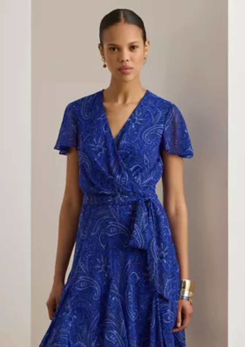 Women's Crinkled Surplice Dress