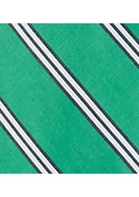 Striped Belted Cotton Sleeveless Dress