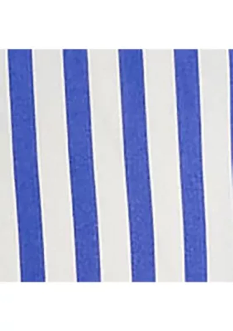 Striped Eyelet Broadcloth Shirtdress