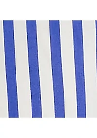 Striped Eyelet Broadcloth Shirtdress