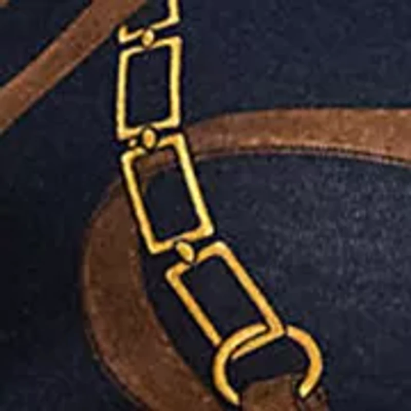 Women's Belting-Print Cotton Boatneck T-Shirt