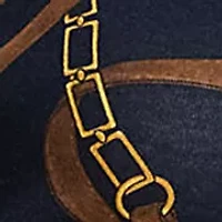 Women's Belting-Print Cotton Boatneck T-Shirt