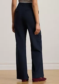 Women's Ponte Wide-Leg Cargo Pants