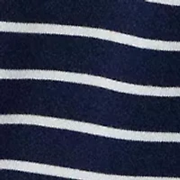 Striped French Terry Mock neck Sweatshirt