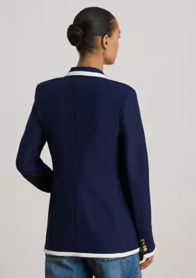 Women's Two-Tone Double-Breasted Piqué Blazer