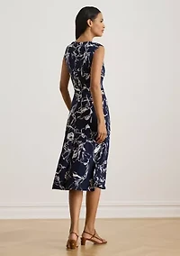Floral Twist-Front Jersey Dress