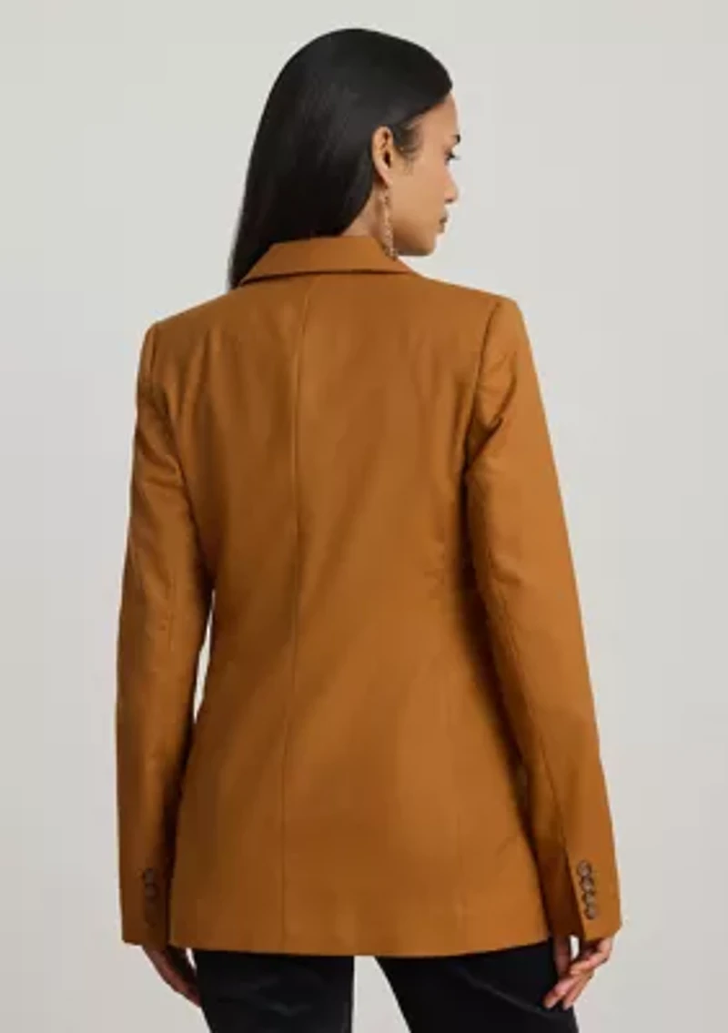 Double-Breasted Wool Twill Blazer