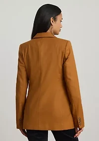 Double-Breasted Wool Twill Blazer
