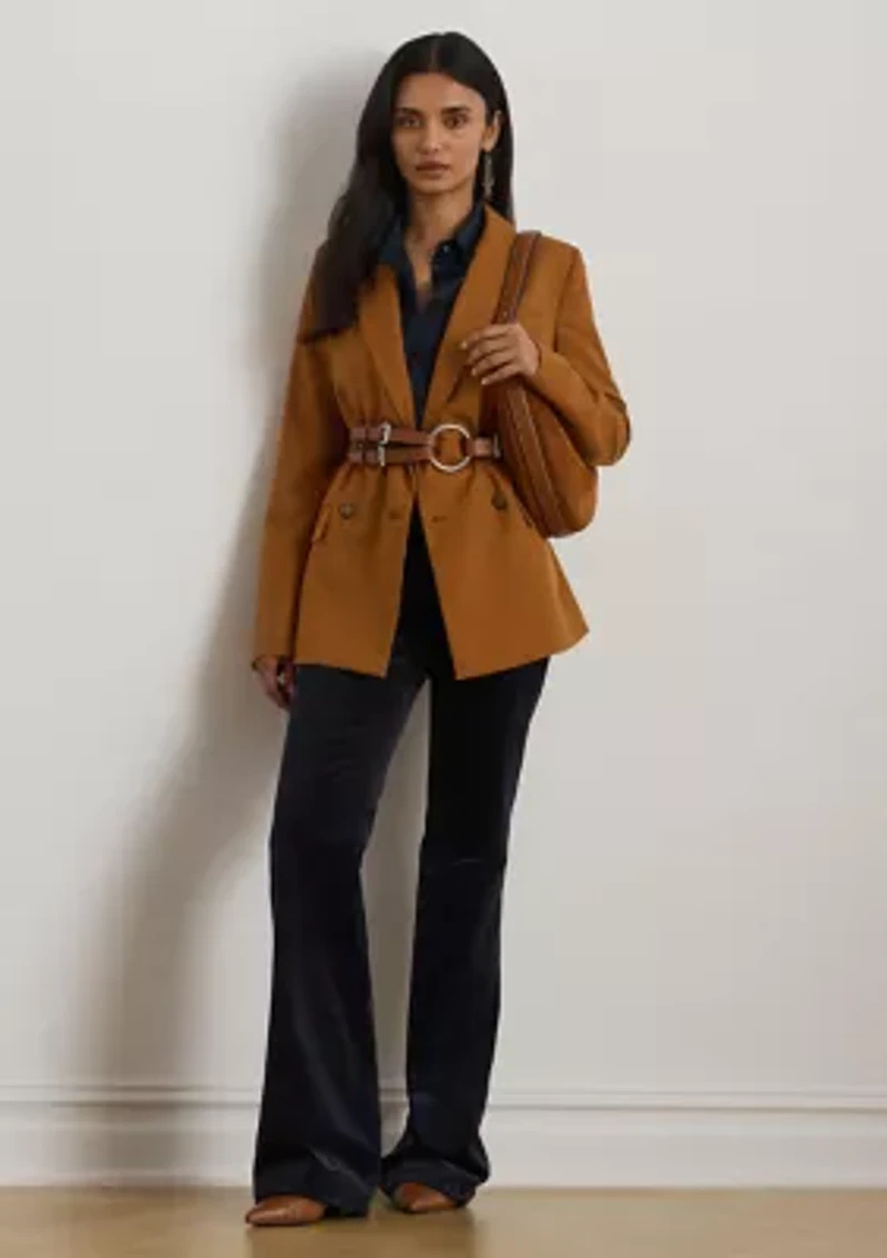 Double-Breasted Wool Twill Blazer