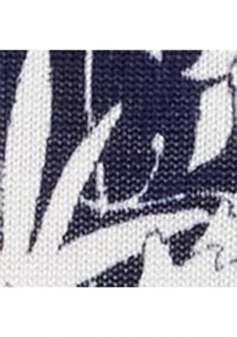 Women's Floral Cotton-Blend Short-Sleeve Sweater