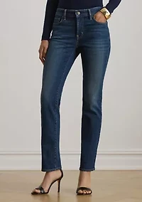 Women's Mid-Rise Straight Ankle Jeans