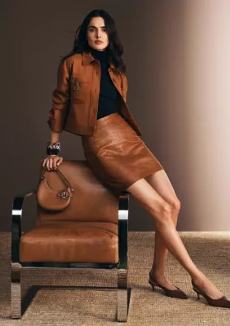 Women's Buckle-Trim Serge Cropped Jacket