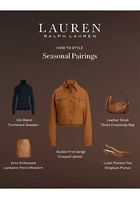 Women's Buckle-Trim Serge Cropped Jacket