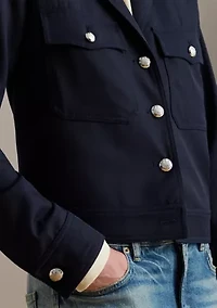 Women's Cropped Wool-Blend Twill Jacket