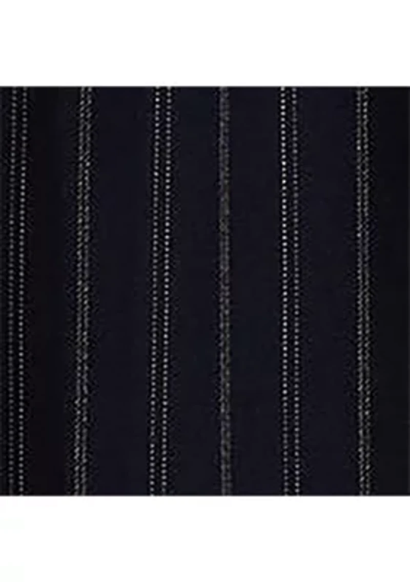 Women's Striped Pleated Wool-Blend Twill Pants