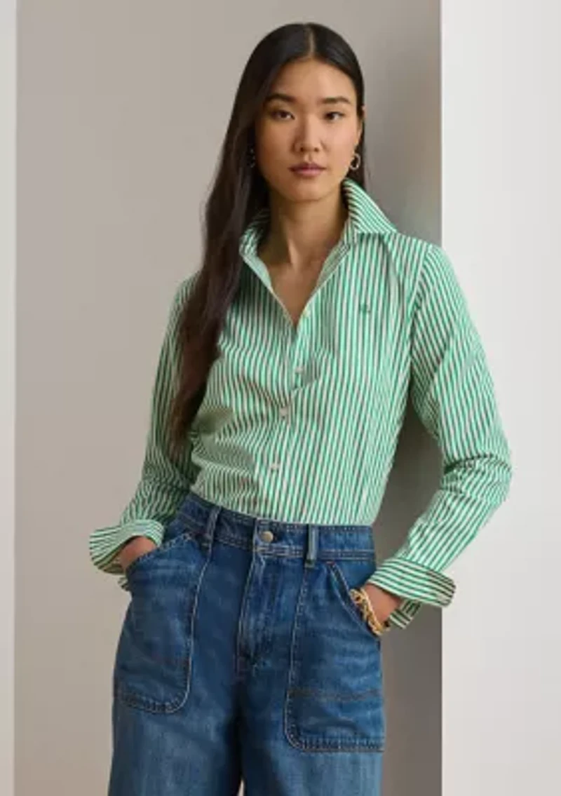 Classic Fit Striped Broadcloth Shirt