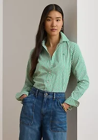 Classic Fit Striped Broadcloth Shirt