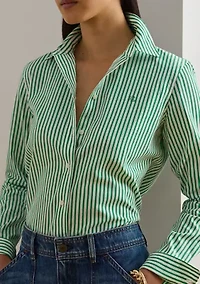 Classic Fit Striped Broadcloth Shirt