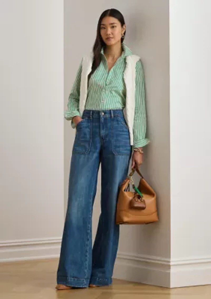 Classic Fit Striped Broadcloth Shirt