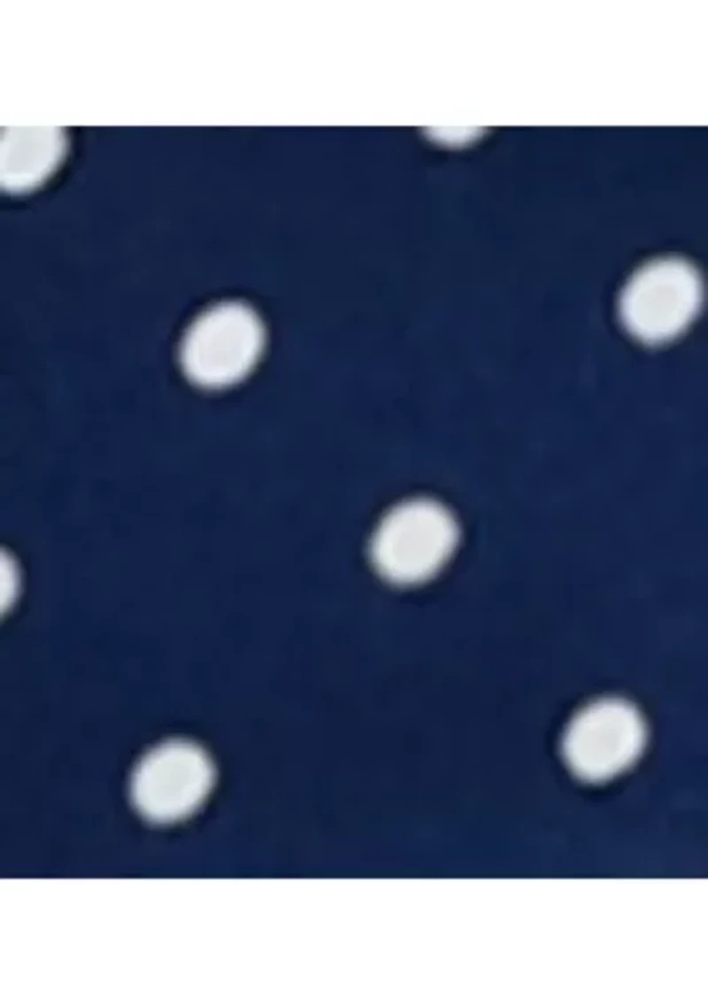 Belting & Polka-Dot Georgette Dress