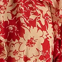 Women's Print Ruffle-Trim Georgette Tiered Dress