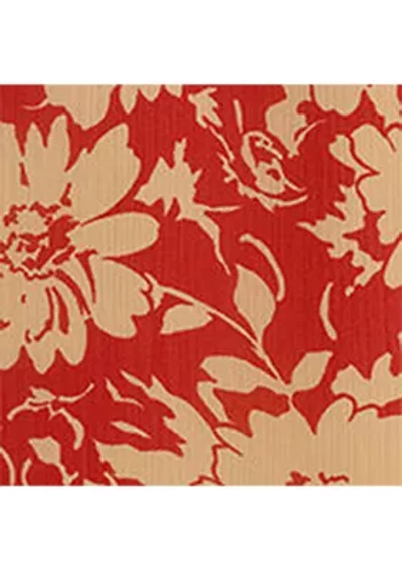 Women's Floral Ruffle-Trim Georgette Blouse