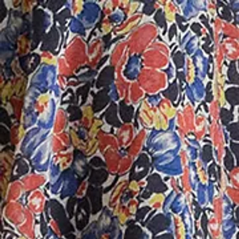 Women's Floral Ruffle-Trim Georgette Dress