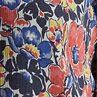 Women's Floral Ruffle-Trim Georgette Blouse