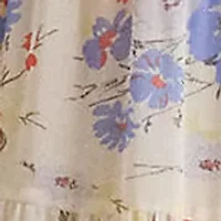 Women's Floral Belted Georgette Tiered Dress