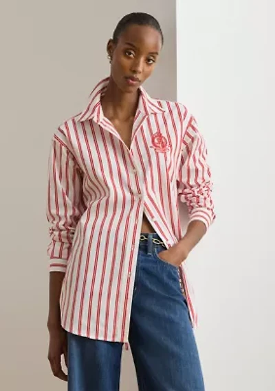 Women's Relaxed Fit Striped Broadcloth Shirt