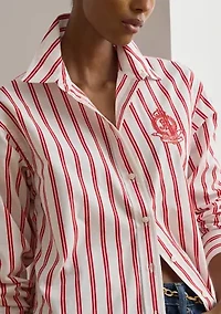 Women's Relaxed Fit Striped Broadcloth Shirt