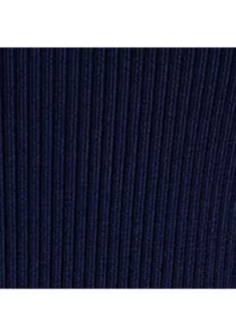 Women's Buckle-Trim Rib-Knit Sweater Dress