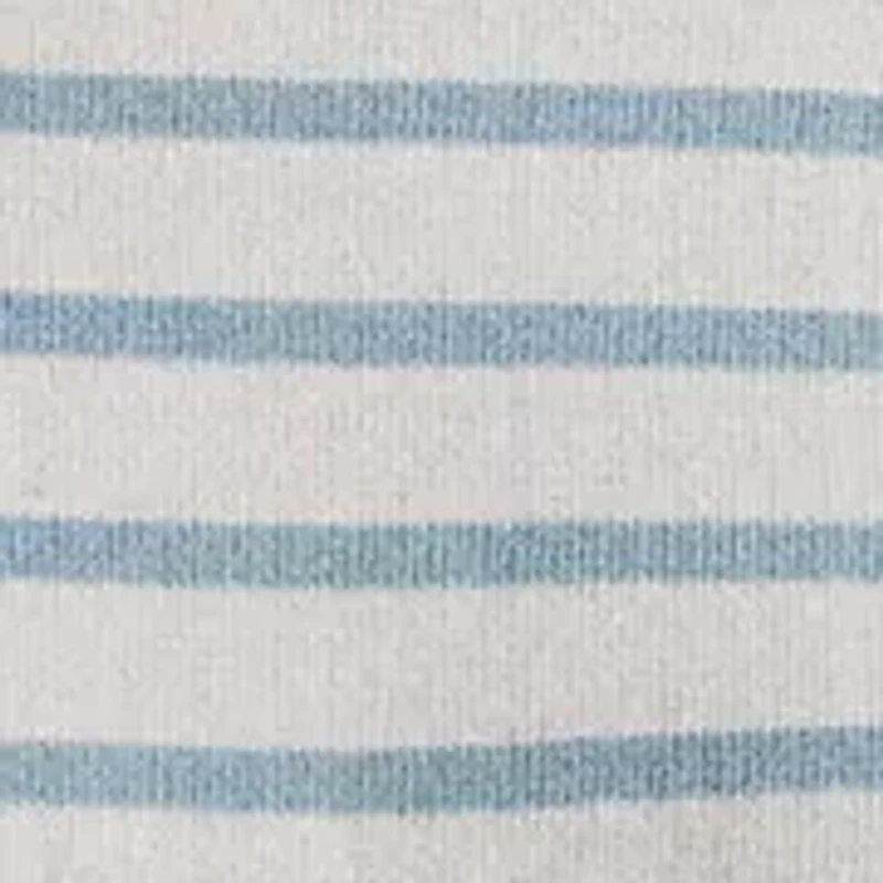 Women's Striped Cotton Short-Sleeve Sweater