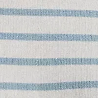 Women's Striped Cotton Short-Sleeve Sweater
