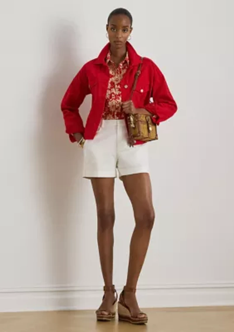 Women's Relaxed Fit Floral Linen Shirt