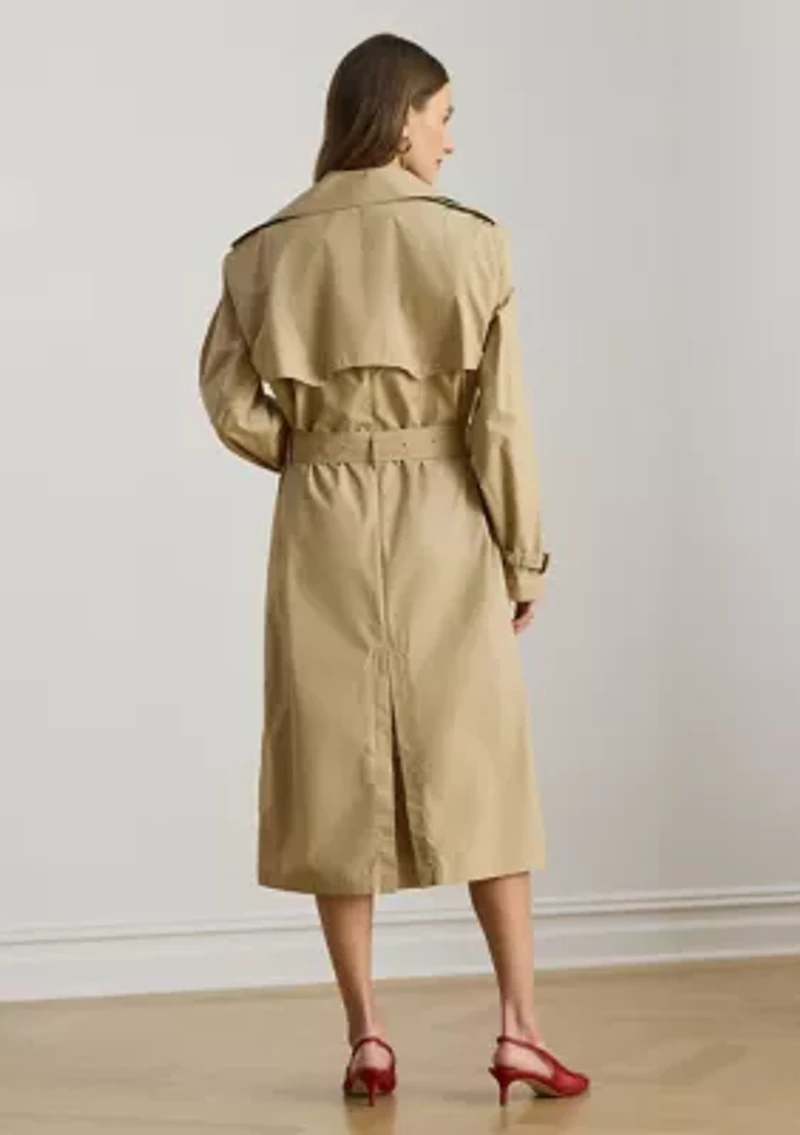 Women's Double-Breasted Cotton Trench Coat