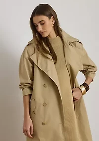 Women's Double-Breasted Cotton Trench Coat
