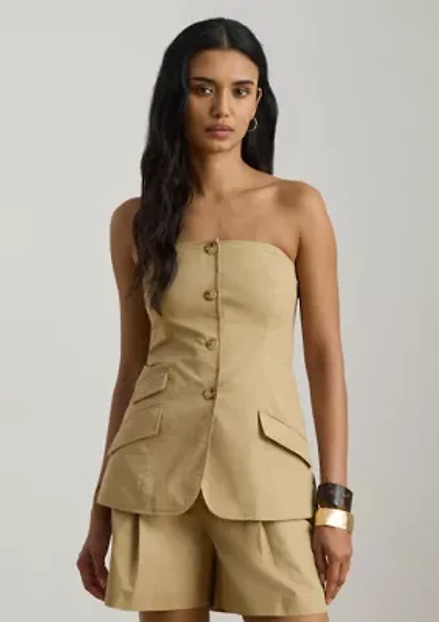 Women's Cotton Twill Bustier