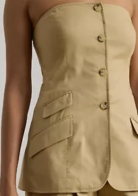 Women's Cotton Twill Bustier