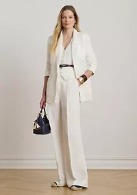 Women's Linen-Blend Twill Vest