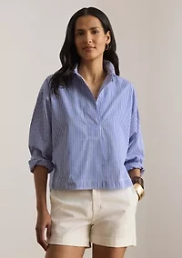 Striped Cropped Shirt