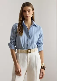 Classic Fit Striped Broadcloth Shirt