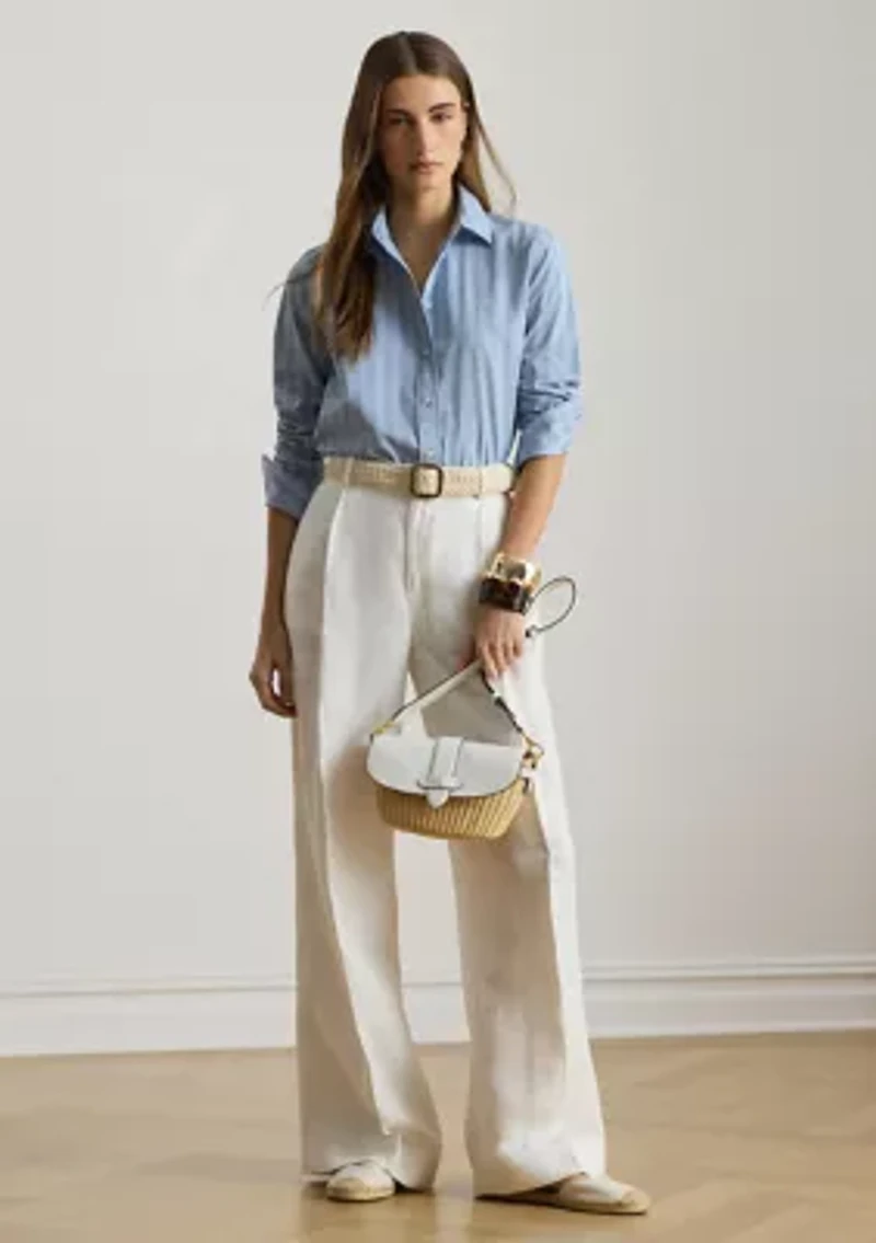 Classic Fit Striped Broadcloth Shirt