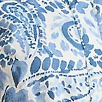 Women's Paisley Tie-Front Linen Shirtdress
