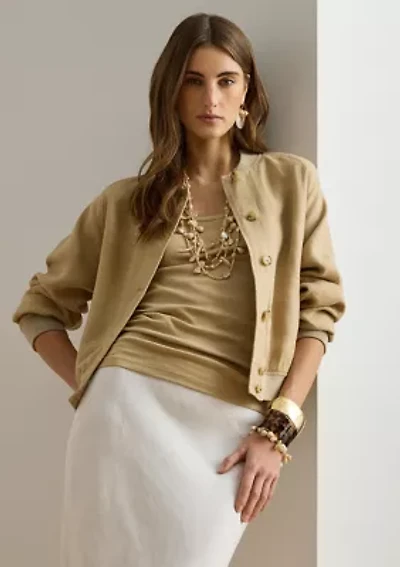 Women's Linen Flight Jacket