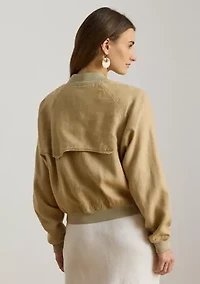 Women's Linen Flight Jacket
