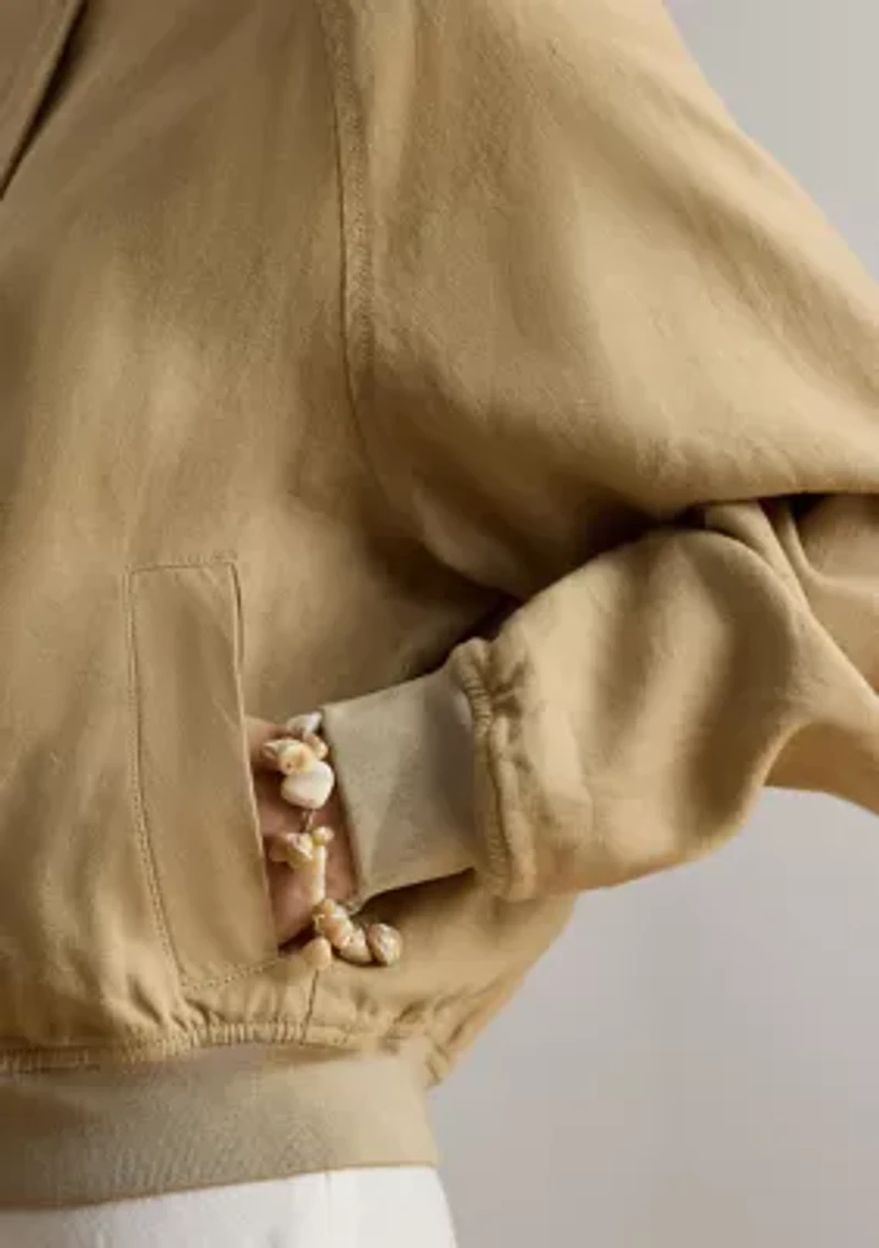 Women's Linen Flight Jacket