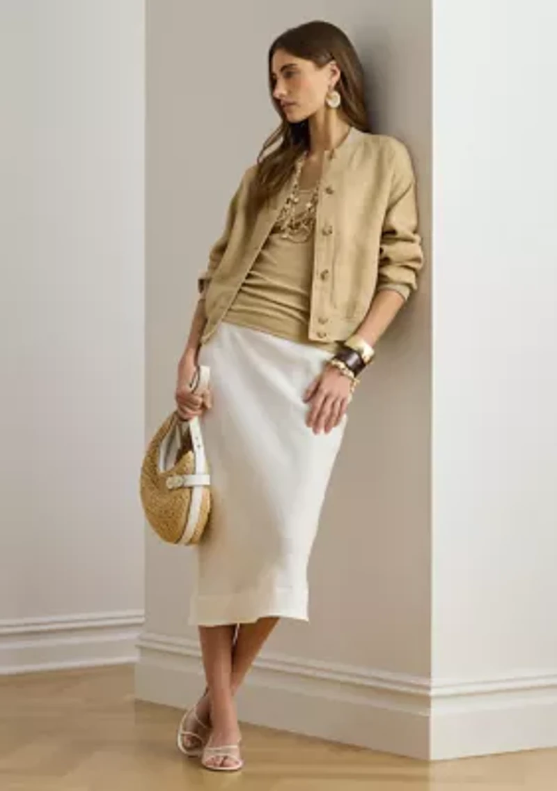 Women's Linen Flight Jacket
