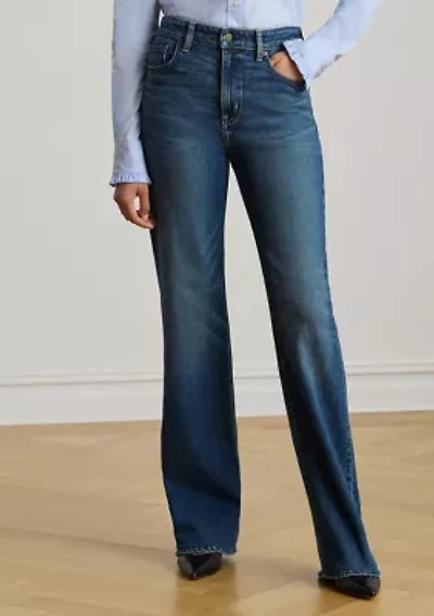 High-Rise Straight Wide-Leg Jeans