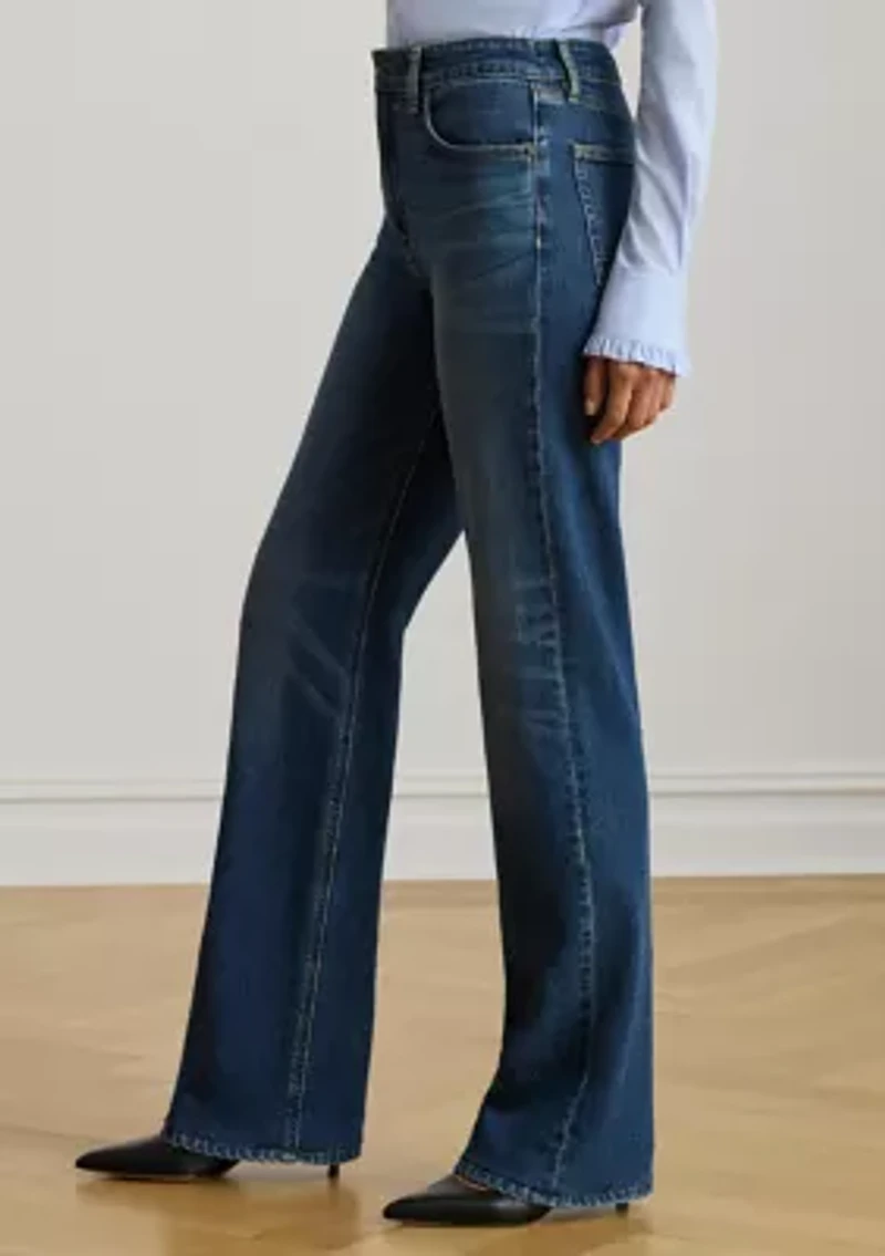 High-Rise Straight Wide-Leg Jeans